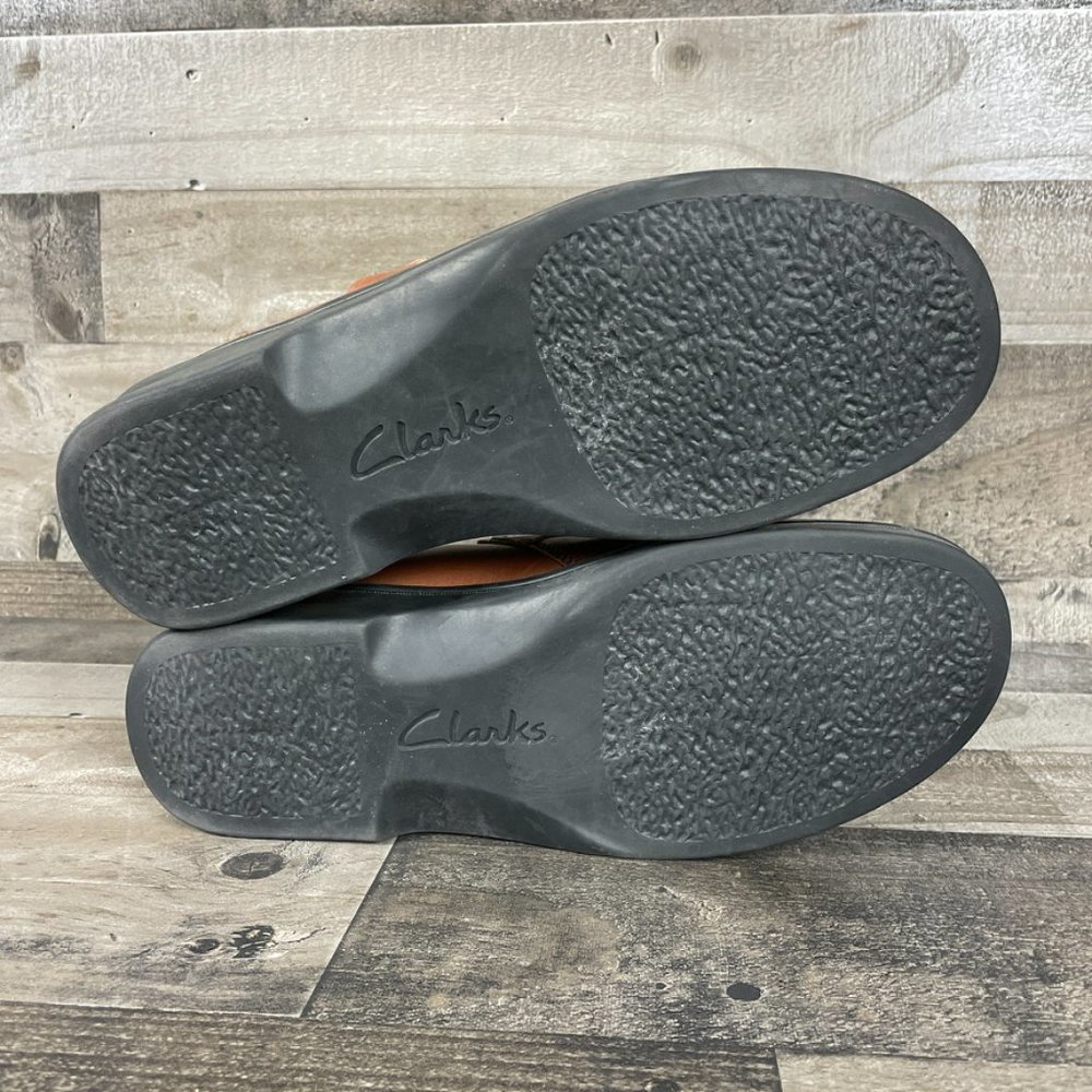 Clarks Patty Lorene Leather Slip On Clogs - Picture 9 of 9